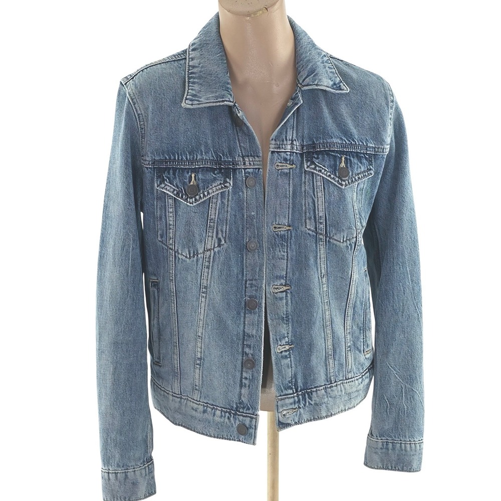Lucky Brand Tomboy Trucker Jacket Womens S Blue‎ Vintage Inspired Premium Denim